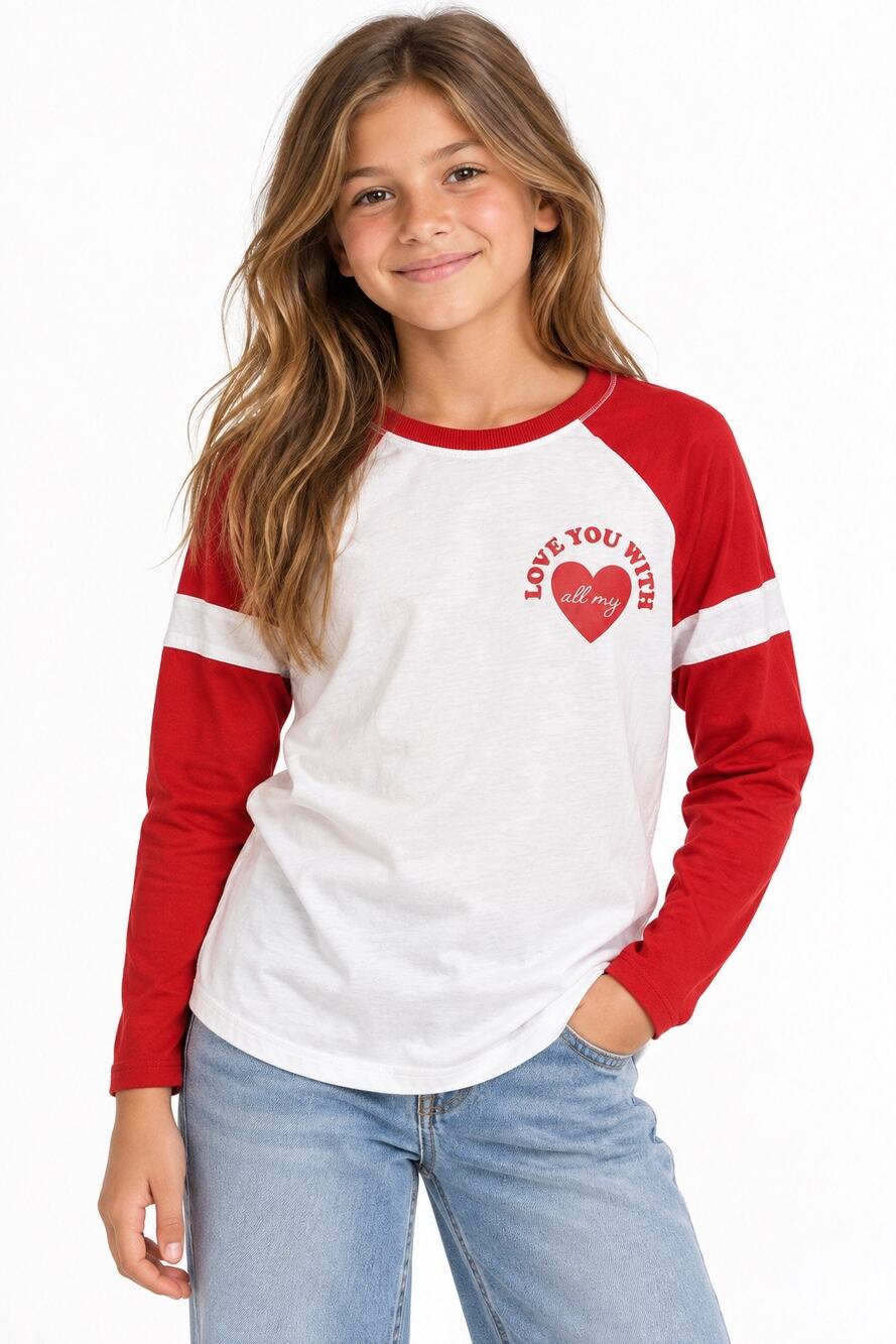 Cat & Jack Girls Valentine's Day Long Sleeve T-Shirt